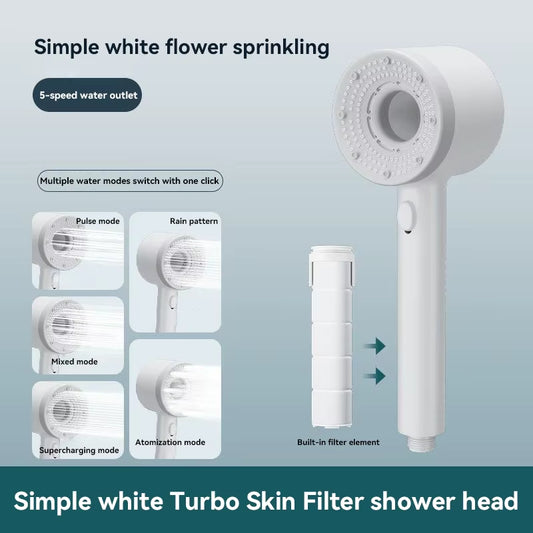 Upgrade 5 Modes Shower Head High Pressure Showerhead Portable Filter Rainfall Faucet Tap Bathroom Bath Home Bathroom Accessories