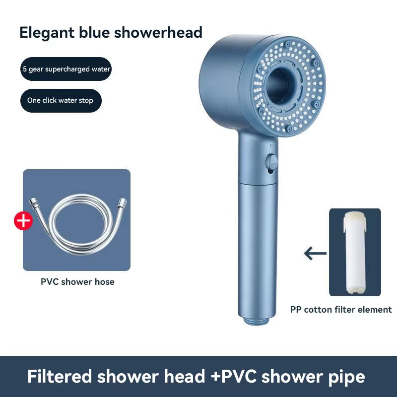 Upgrade 5 Modes Shower Head High Pressure Showerhead Portable Filter Rainfall Faucet Tap Bathroom Bath Home Bathroom Accessories
