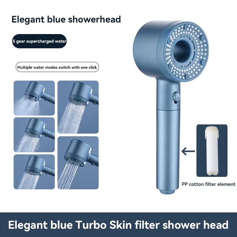 Upgrade 5 Modes Shower Head High Pressure Showerhead Portable Filter Rainfall Faucet Tap Bathroom Bath Home Bathroom Accessories
